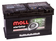 Аккумулятор автомобильный MOLL EFB 75R 760A (о.п.)